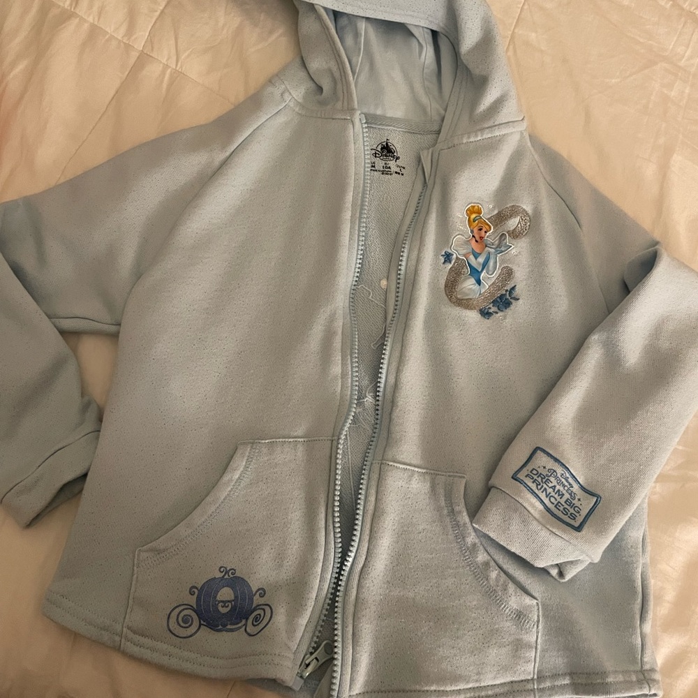 Disney’s Cinderella Lightweight Full Zip Jacket- Embroidered, Girls M